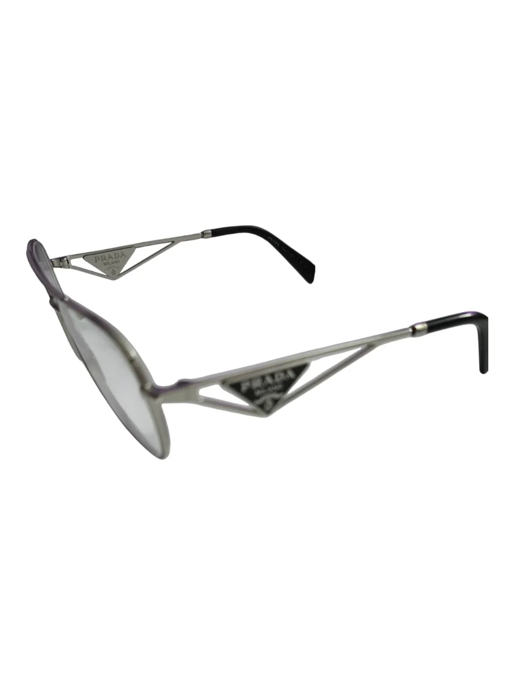 Prada PR B50V Women's Silver Aviator Glasses 59-17-140